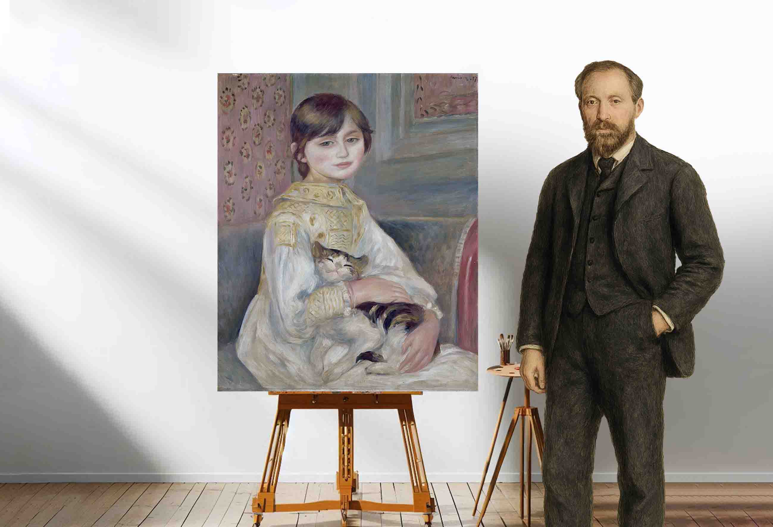 (ژولی مانِه با گربه) Julie Manet with Cat